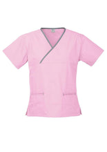 Load image into Gallery viewer, Biz Collection Ladies Crossover Scrub Top