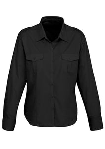 Biz Collection Ladies Eppaulette Long Sleeve Shirt