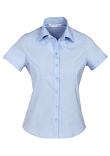 Load image into Gallery viewer, Biz Collection Ladies Chevron Short Sleeve Shirt