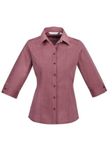 Load image into Gallery viewer, Biz Collection Ladies Chevron 3/4 Sleeve Shirt