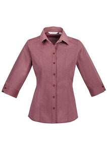 Biz Collection Ladies Chevron 3/4 Sleeve Shirt