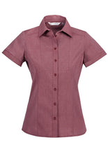 Load image into Gallery viewer, Biz Collection Ladies Chevron Short Sleeve Shirt