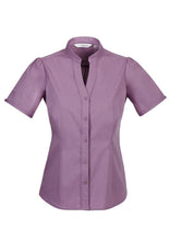 Load image into Gallery viewer, Biz Collection Ladies Chevron Stand Collar Shirt