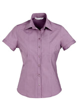 Load image into Gallery viewer, Biz Collection Ladies Chevron Short Sleeve Shirt