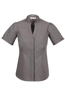 Biz Collection Ladies Chevron Stand Collar Shirt
