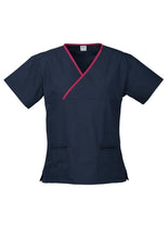 Load image into Gallery viewer, Biz Collection Ladies Crossover Scrub Top
