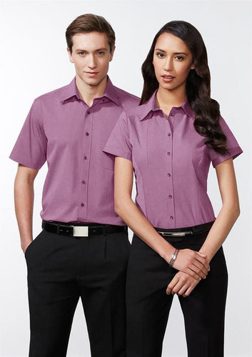 Biz Collection Ladies Chevron Short Sleeve Shirt